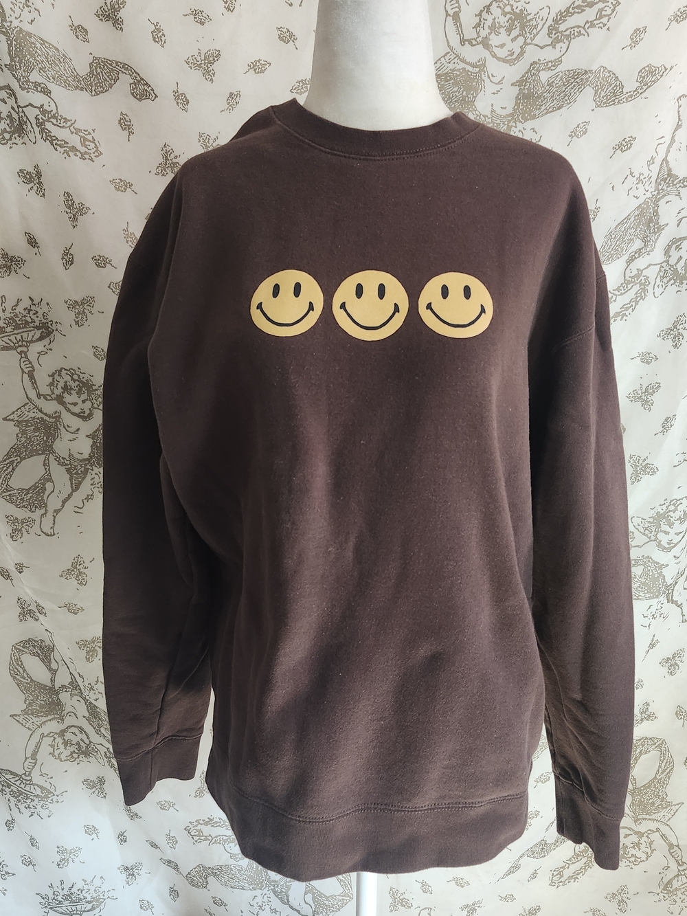 South Congress Hotel ATX Brown Smiley Face Sweatshirt M